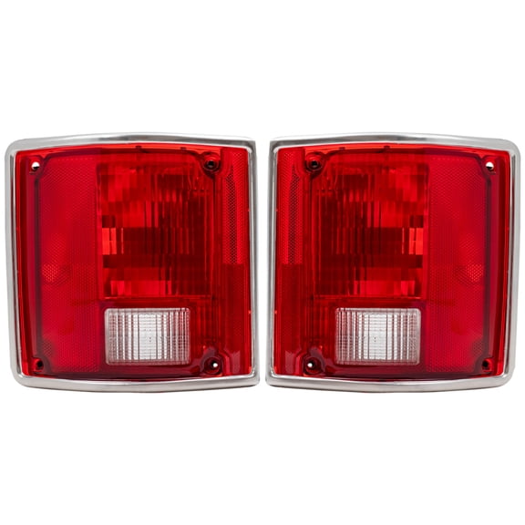 Brock Tail Light for 1975-1986 C10 Chrome Trim Set 5965771 1973-1986 C10 Suburban 1979-1991 C1500