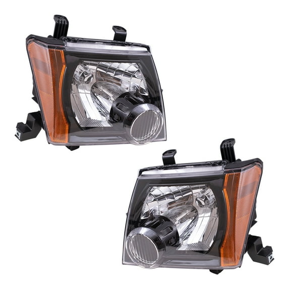 Brock Headlight for 2005-2015 Xterra S/X Models w/ Black Bezel Set 26060ZL00A