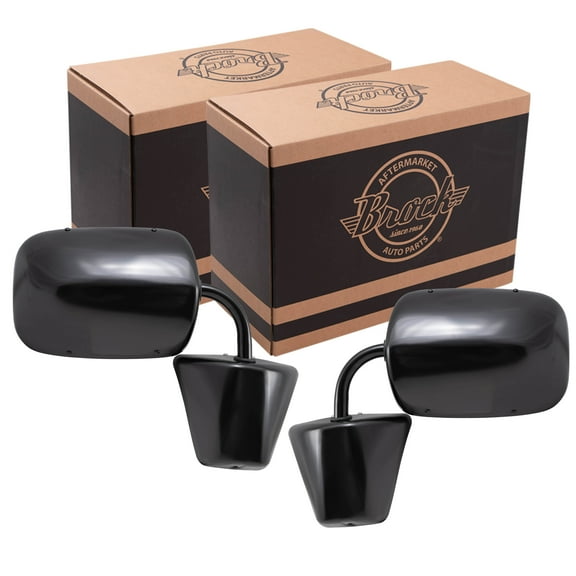 Brock Manual Mirror for 1975-1986 C10 Steel Black L=R Low Mount Manual Fold 996219 1979-1986 C1500