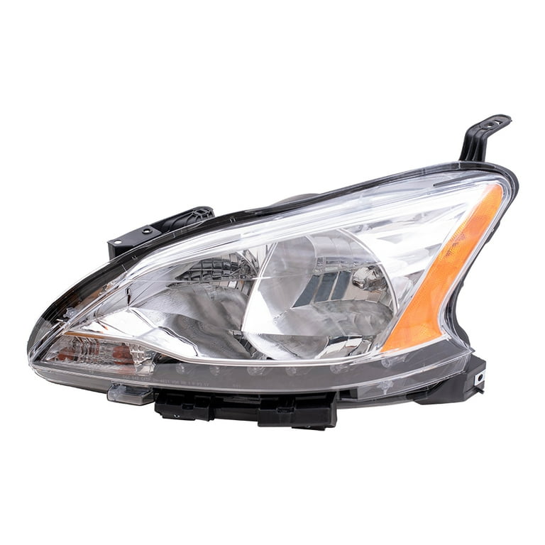 Passenger Side Headlight Assembly For 2013-2015 Nissan Sentra – Halogen, LED DRL, Chrome Housing-1324970