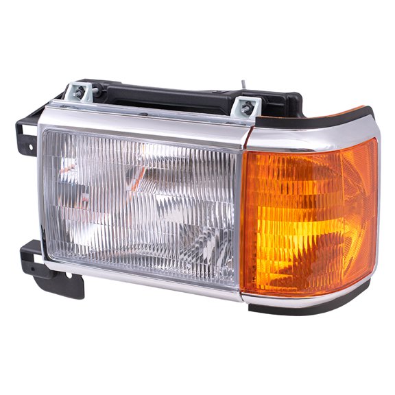 Brock Headlight for 1987-1991 Bronco w/ Park Lamp Chrome Trim Left E9TZ13008F 1987-1991 F-150