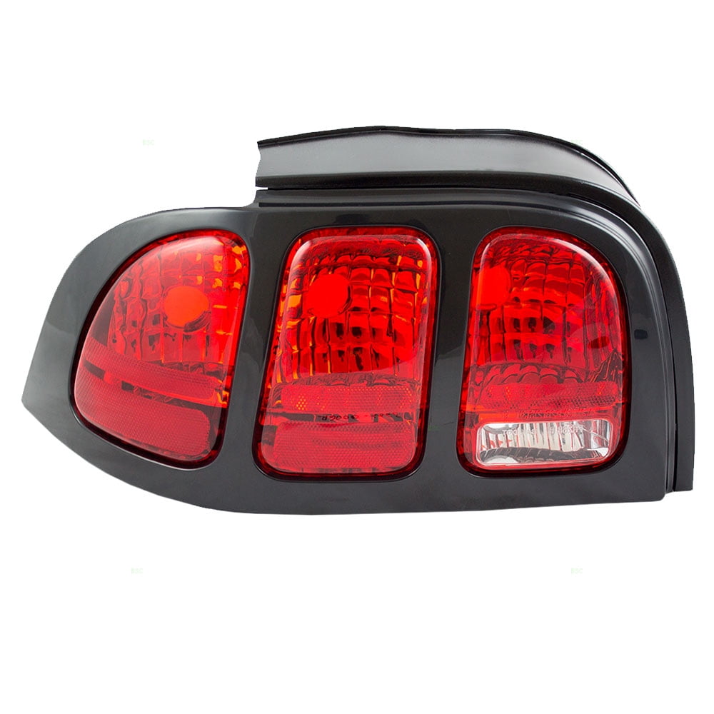 Brock Replacement Drivers Taillight Tail Lamp with Black Bezel