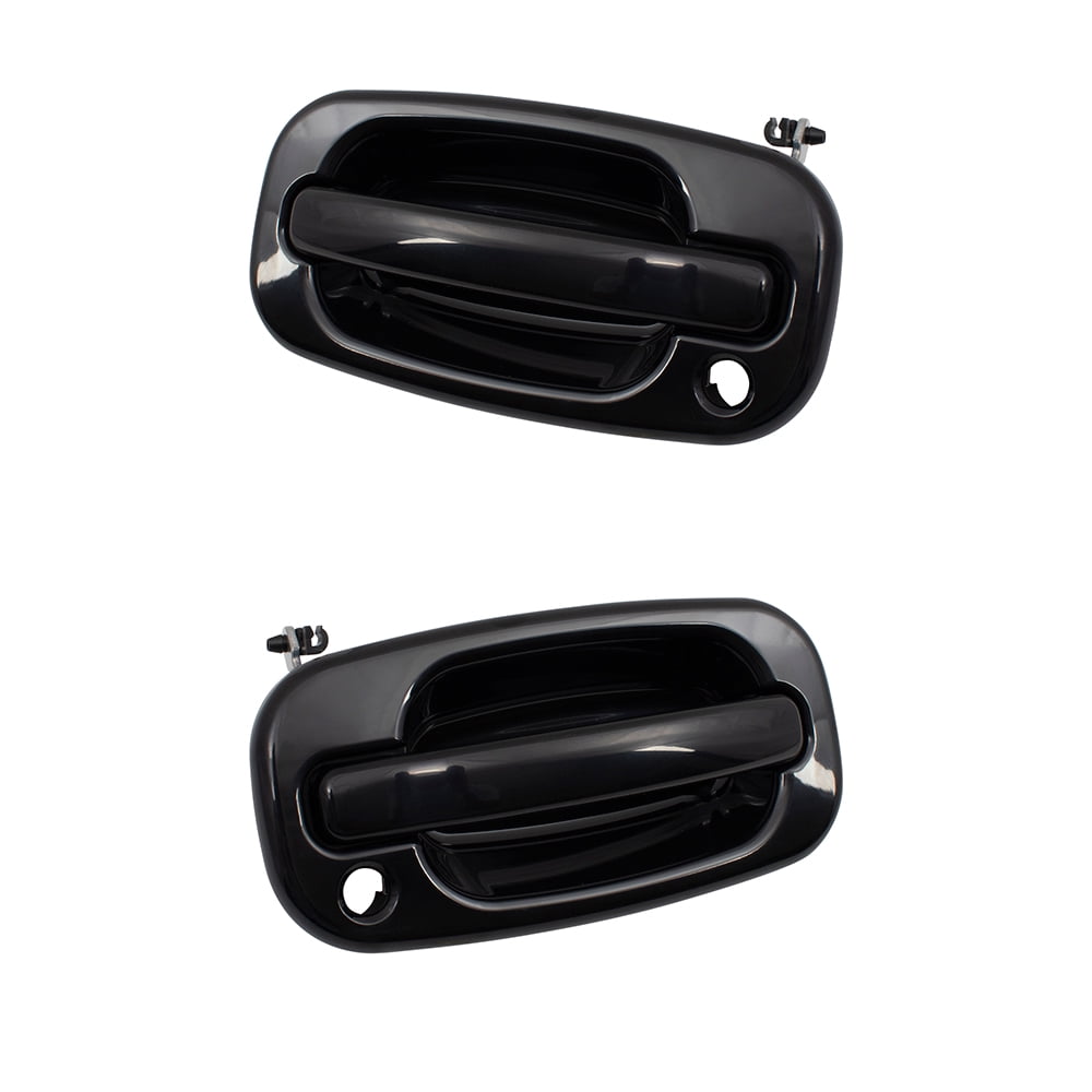 Chrome Black Exterior Door Handle Front Pair Set For Silverado For Pickup For Truck 1999 2007