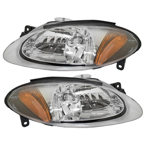 Brock Headlight for 1998-2003 Escort ZX2 From 8/25/97 Set XS4Z13008DA