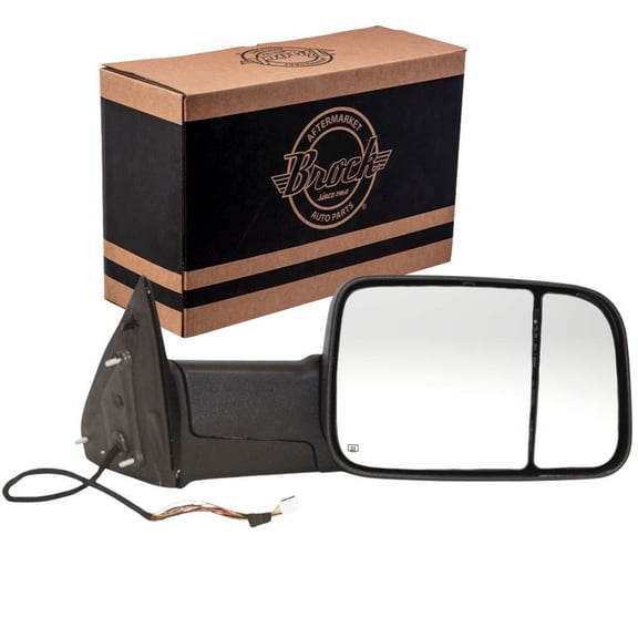 Brock Power Towing Mirror for 2011-2012 1500 Flip-Up Turn Signal Indicator Puddle Lamp Heated Right