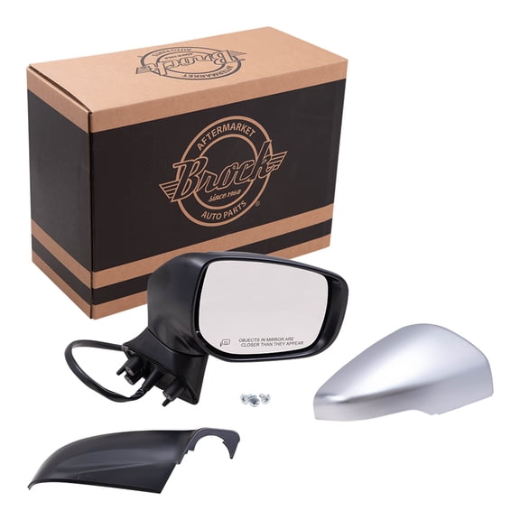 Brock Power Mirror for 2018-2019 Legacy Paint To Match Black Base-Silver Cover Right 91036AL89A