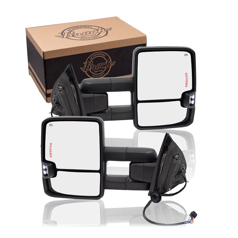 Brock Replacement Performance Upgrade Tow Mirrors Power Heated