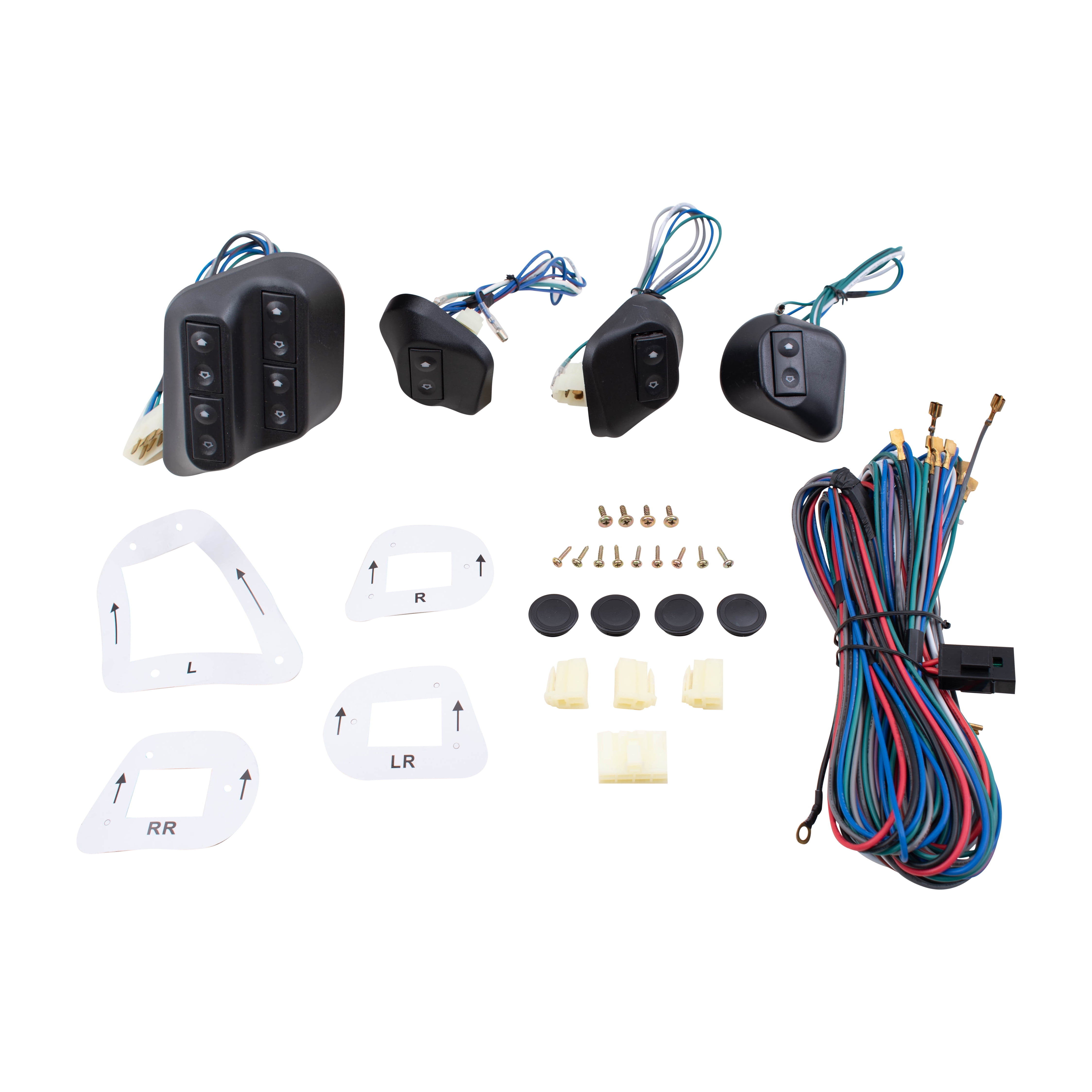 Brock Replacement Universal Power Window Switch Kit Angled Design with