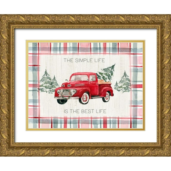 Brockmon, Kristen 32x25 Gold Ornate Wood Framed with Double Matting Museum Art Print Titled - Simple Life