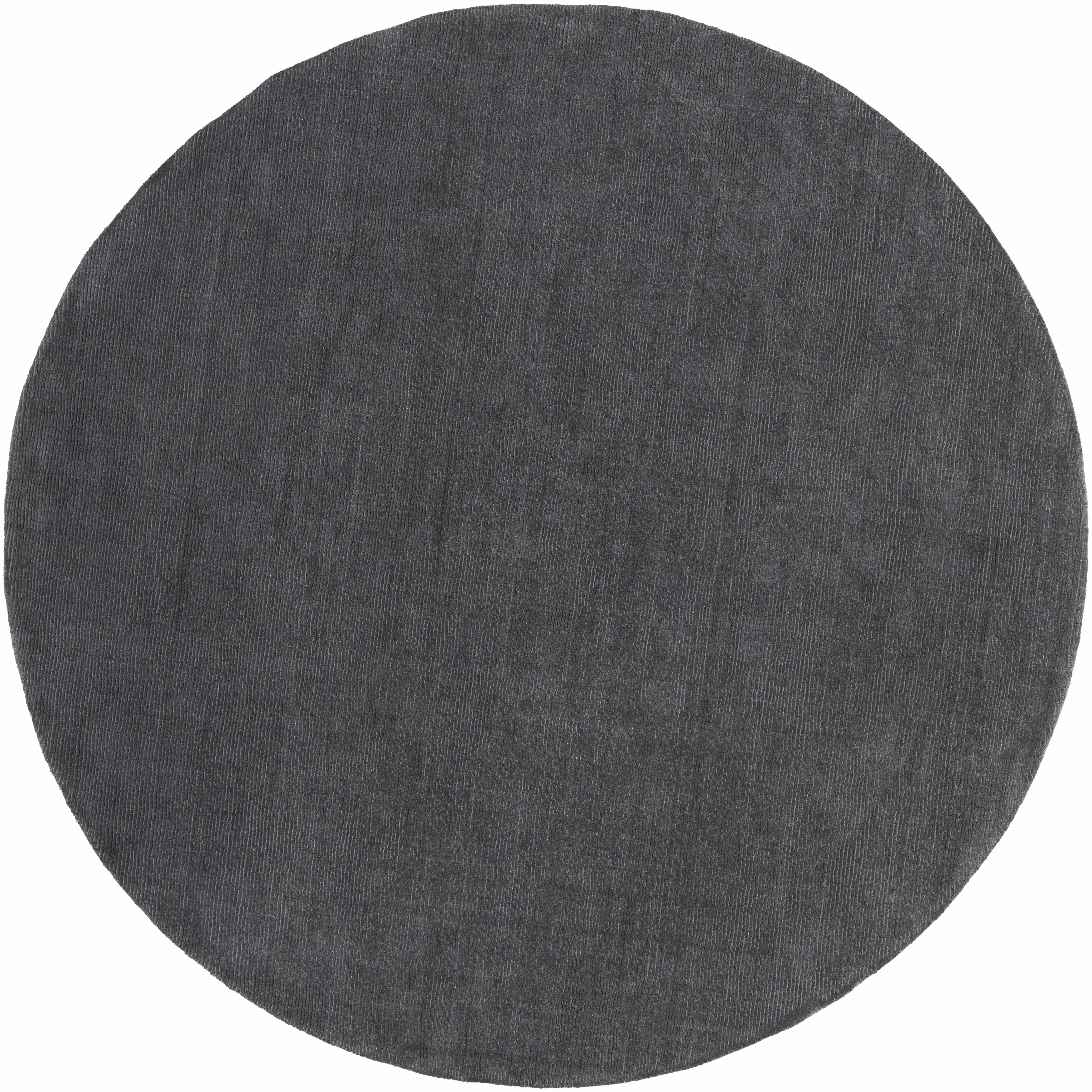 Brockton Solid Wool Modern Farmhouse Round Area Rug Suitable for