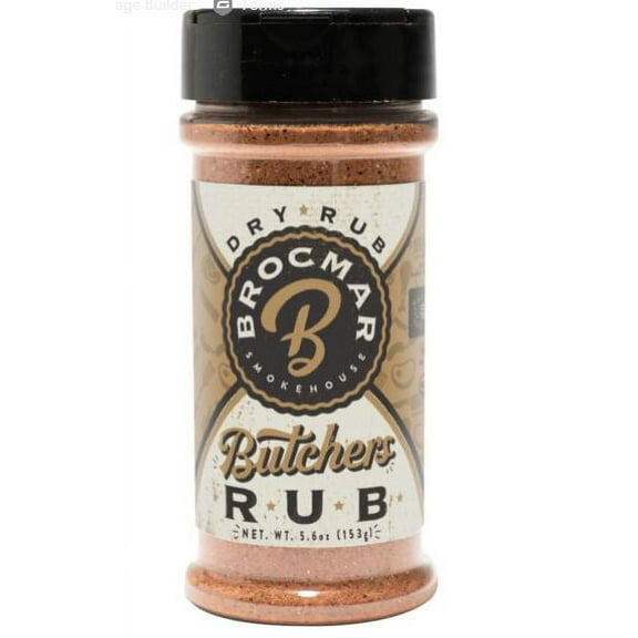 Brocmar Smokehouse Butcher Rub  BBQ Rub / Seasoning  5oz Kitchen Shaker Bottle