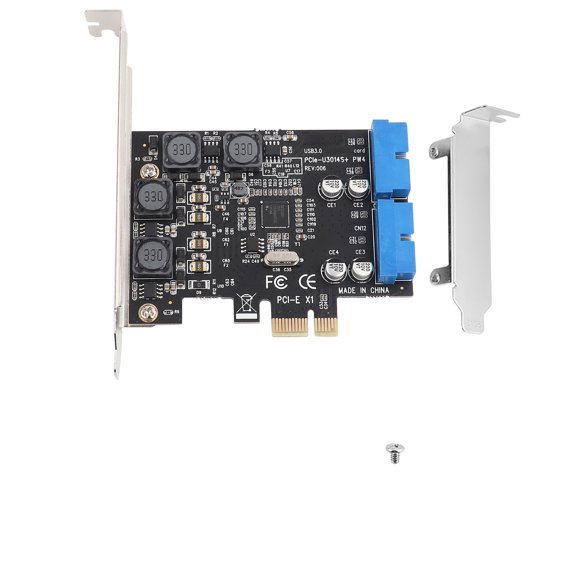Broco PCI-E PCI-Express to Internal 2 Port 19Pin Header USB 3.0 Card Adapter with Low Profile