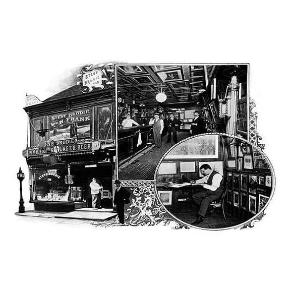 Brodie's Saloon, New York City Fine art canvas print (20" x 30")