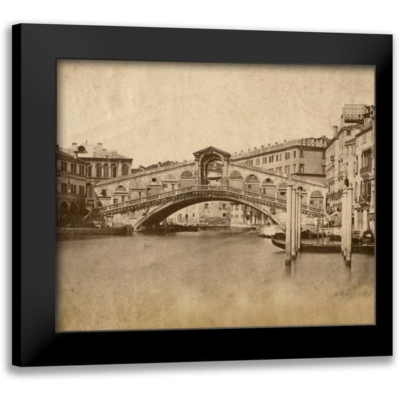 Brogi, Giacomo 14x12 Black Modern Framed Museum Art Print Titled - Venice