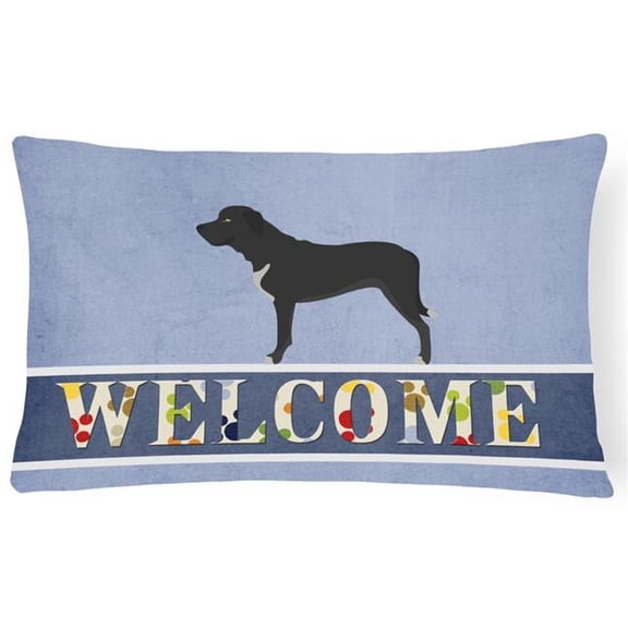 Broholmer Danish Mastiff Canvas Fabric Decorative Pillow - Multi-Colored - 12 L x 3 W x 16 H in.