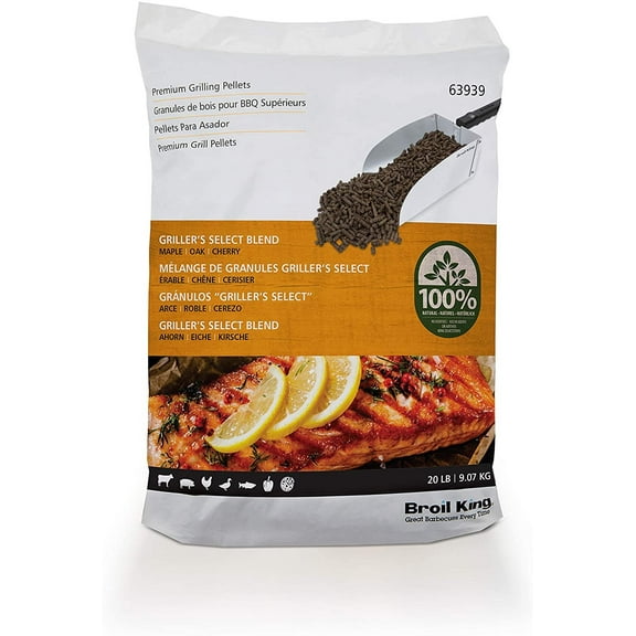 Broil King Griller's Select Blend Hardwood Grilling Pellets - Maple, Oak & Cherry - 20 lbs