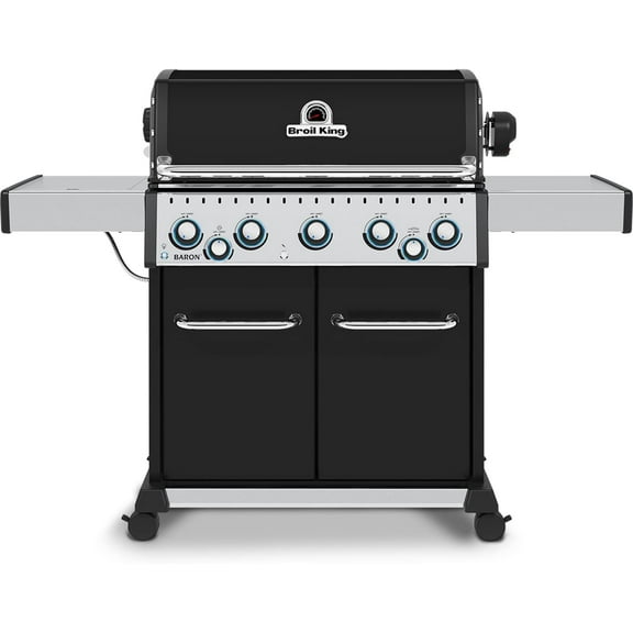Broil King, Baron 590 Pro, 876244, Liquid Propane LP, Silver, Black