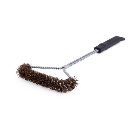 Broil King Palmyra Tri-Head Grill Brush - Stiff Bristles, Scrub Brush - 18 in