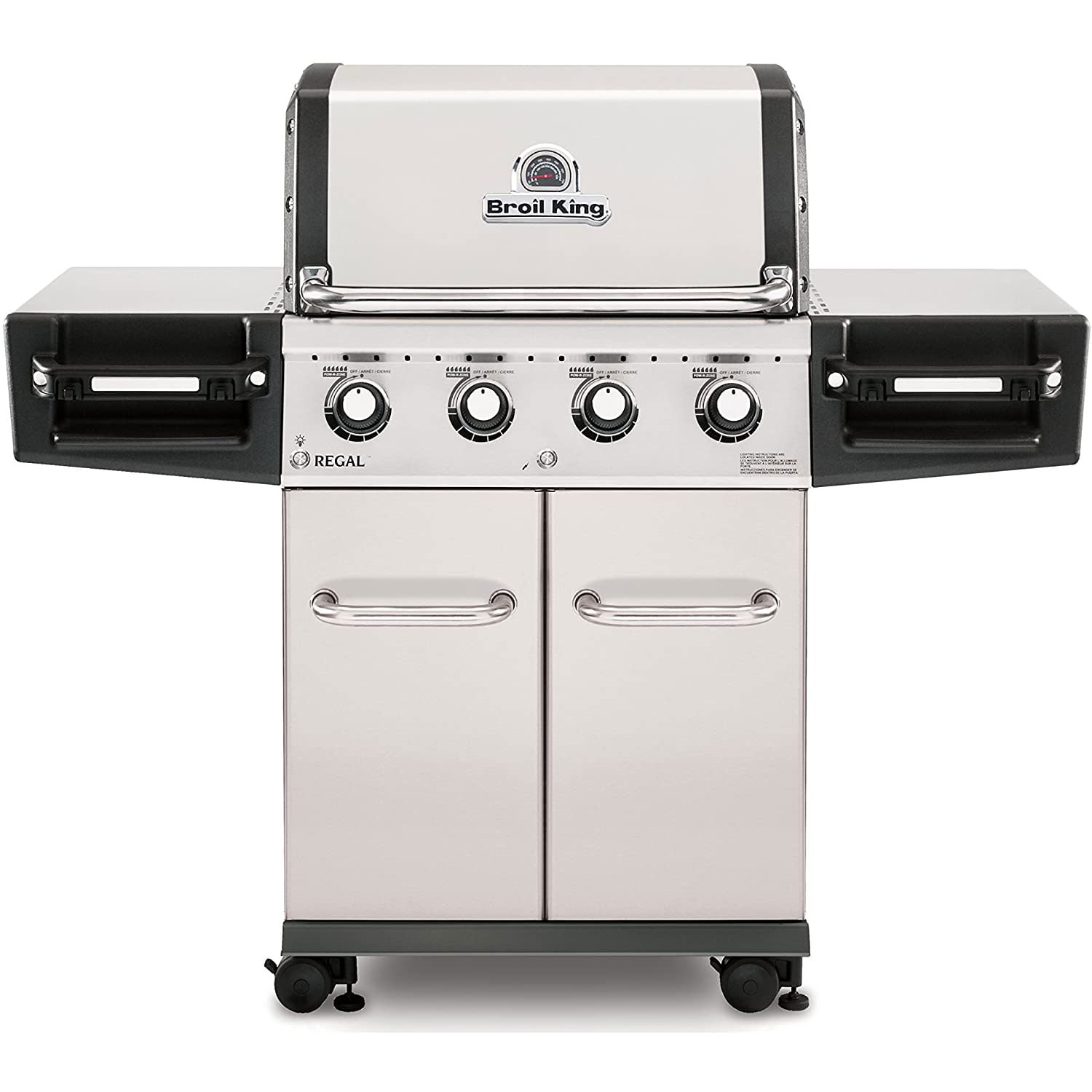 Broil King Regal S420 Pro 4 Burner 50,000 BTU Natural Gas Grill, Stainless Steel