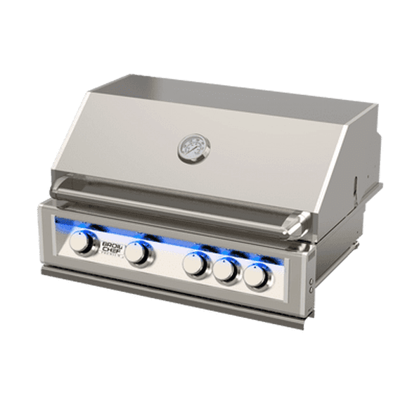 BroilChef 32" Premium Built-In Gas Grill, 4+1SL(BCP-500S)