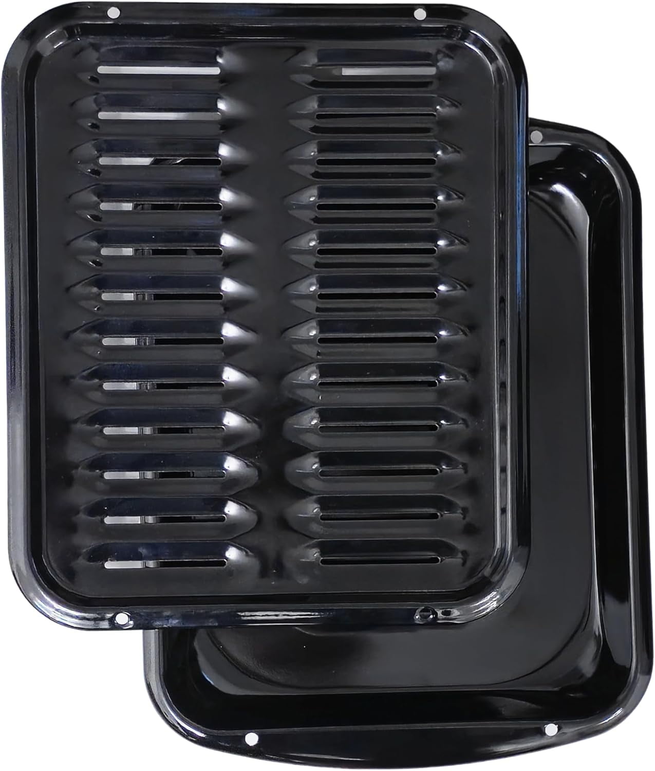 Broiler Pan for Oven Nonstick 16” x 12” Porcelain Nonstick Coated Broiling Pan for Oven