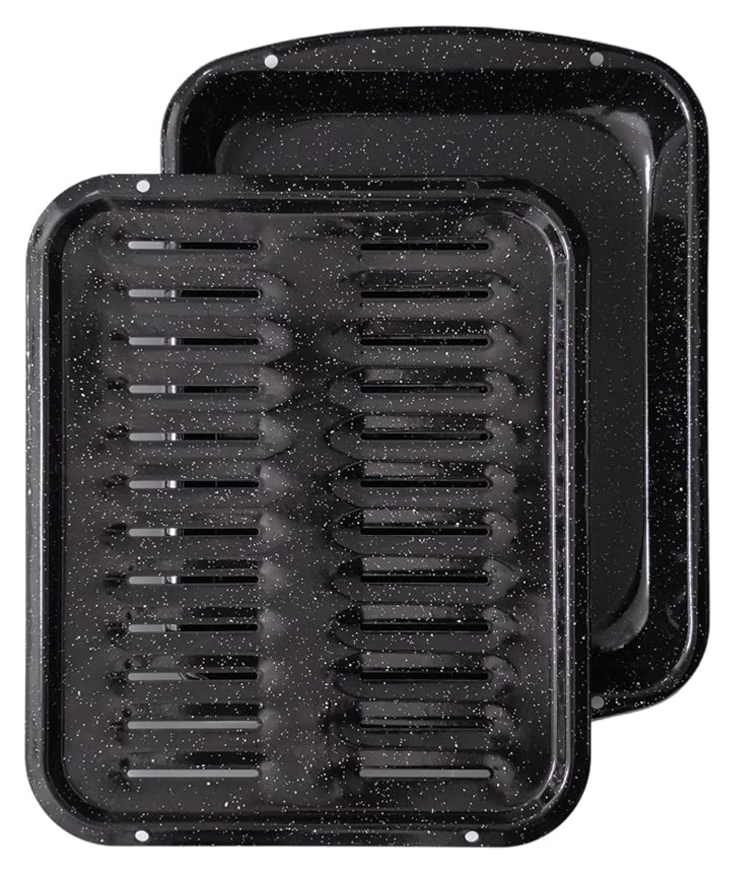 Broiler Pan for Oven Nonstick 16.75 x 13 - Heavy Duty Porcelain Pan ...