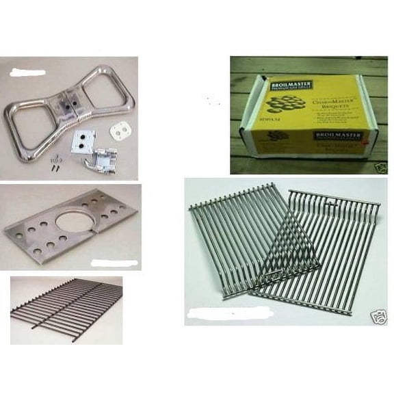 Broilmaster 4 Series Gas Grill Rebuild Kit Burner Cooking Grate Briquette Briquette Grate Wind