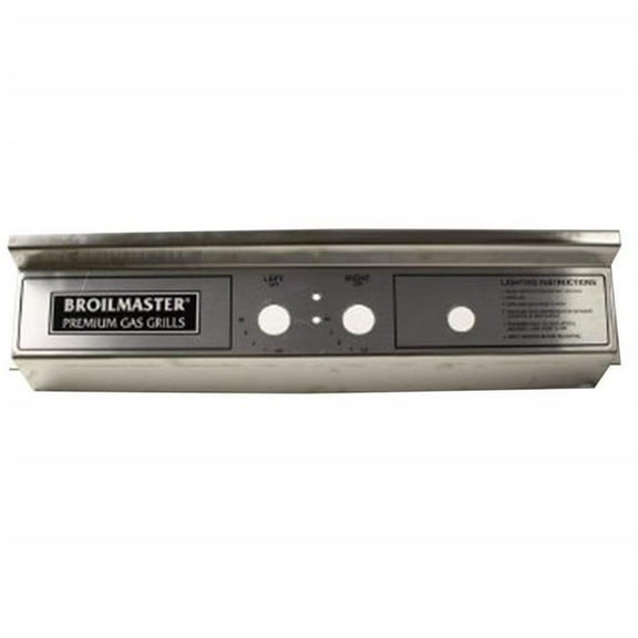 Broilmaster B100751 Stainless Steel Control Panel & Label Assembly for P3 Grills