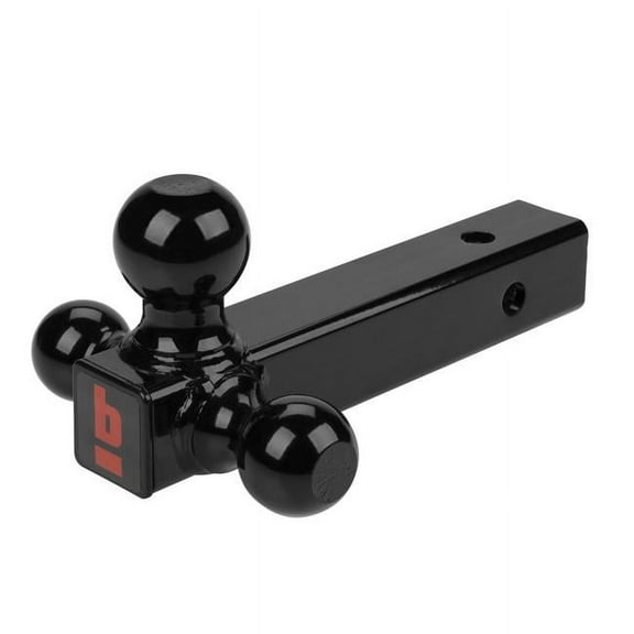 bROK Tri-Ball Receiver Mount 2 in. shank. Comes with 1 7/8", 2" & 2 5/16 Hitch ball Black Powdercoat Shank 6000lbs. Weight Capacity