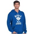 thumbnail image 1 of Broke As Joke College Lifestyle Funny Unisex Fleece Graphic Zip Up Hoodie Brisco Brands 5X, 1 of 6