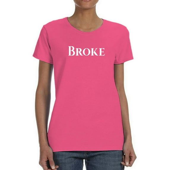 Broke Petparent Shaped T-Shirt Women -Smartprints Designs, Female 3X-Large