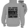 thumbnail image 1 of Broke Something - Heather Gray Hoodie, 1 of 1