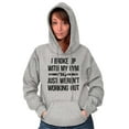 thumbnail image 1 of Broke Up With Gym Fitness Exercise Women Plus Size Graphic Pullover Hoodie Brisco Brands 3X, 1 of 3