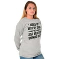 thumbnail image 1 of Broke Up With Gym Fitness Exercise Women Plus Size Long Sleeve Graphic Tee Brisco Brands 3X, 1 of 5