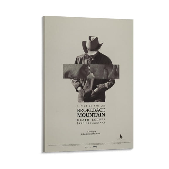 Brokeback Mountain Movie Poster Poster Cool Artworks Painting Wall Art Canvas Prints Hanging Picture Home Decor Posters Gift 24x36inch(60x90cm)