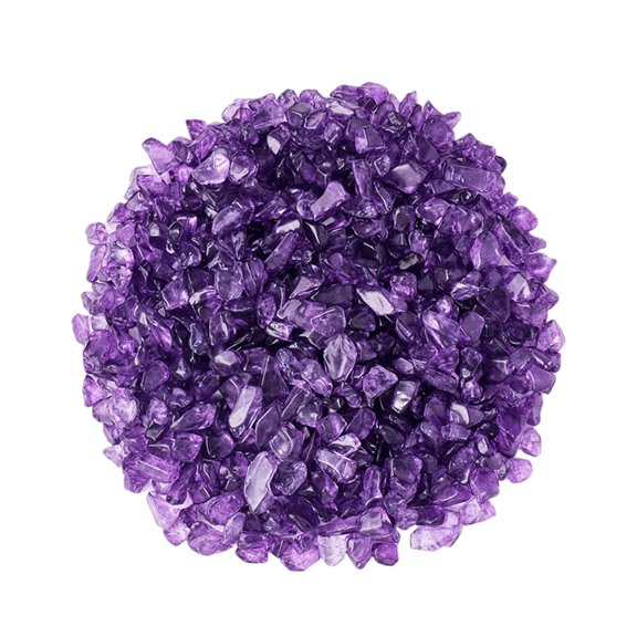 Broken Amethyst Ornaments - Amethyst Tumbled Chips Stone Crushed Quartz Pieces Irregular Shaped Stones（Broken Amethyst Ornaments 100G*1)