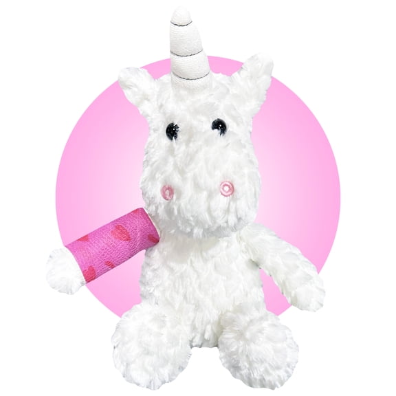 Broken Arm/Leg Gift for Kids - Choose Your Cast Location - 14" Unicorn Plush With Custom Cast - Get Well Gift for Broken Bone