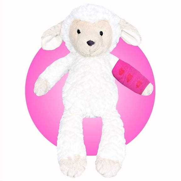 Broken Arm or Leg Gift for Kids - Choose Your Cast Location - 14" Lovable Lamb Stuffed Animal With Custom Cast - Get Well Gifts for Kids
