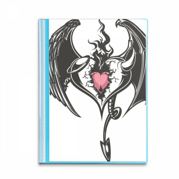 Broken Armor Love Heart Huge Wings Book Sheet Protectors Portfolio Binder Folder