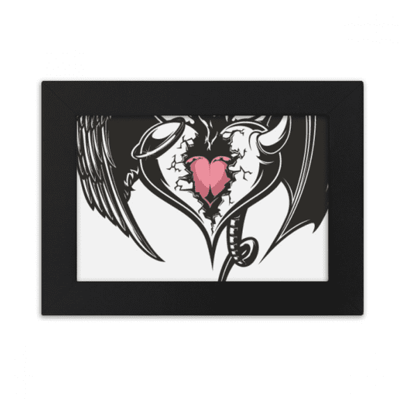 Broken Armor Love Heart Huge Wings Desktop Photo Frame Ornaments Picture Art Painting
