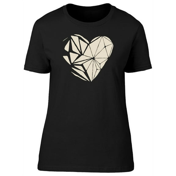 Broken Beige Heart T-Shirt Women -Image by Shutterstock, Female Small