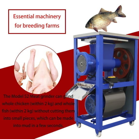 Broken Bones Minced Meat Mincer Crusher Feed Machine Electric Fish Chicken Vegetable 4KW 220V