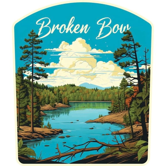 Broken Bow Oklahoma Souvenir Decorative Vinyl Decal Sticker (4-Inch)