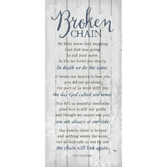 'Broken Chain '' Textual Art Plaque