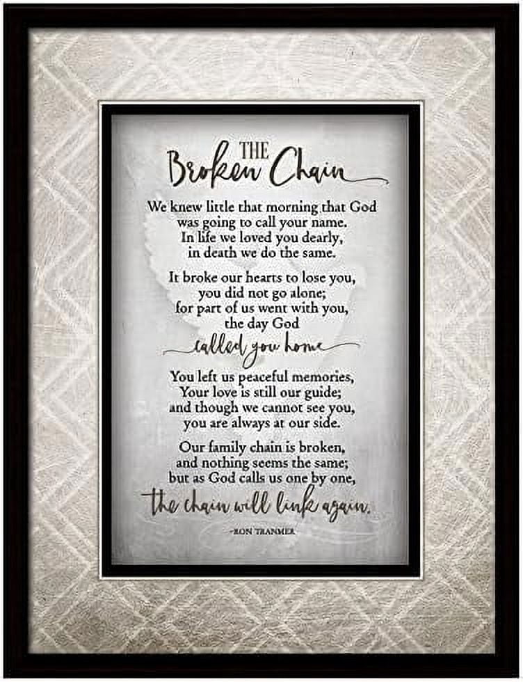 Broken Chain Wood Frame Plaque Made In The 6.5"X8.5" Wall