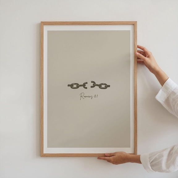 Broken Chains Bible Verse Print Christian Art Unframed Paper Print
