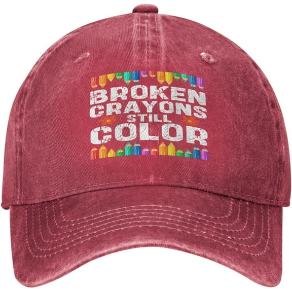 Broken-Crayons-Still-Color Hat Men Women Baseball Cap Adjustable Trucker Hat Cowboy Hat