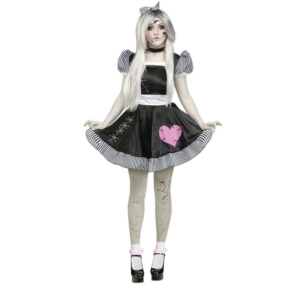 Broken Doll Costume for Adults, Women Size Small/Medium 2-8, by Fun World