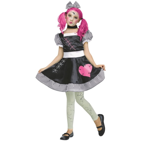 Broken Doll Costume for Children, Girls Size Small 4-6, by Fun World