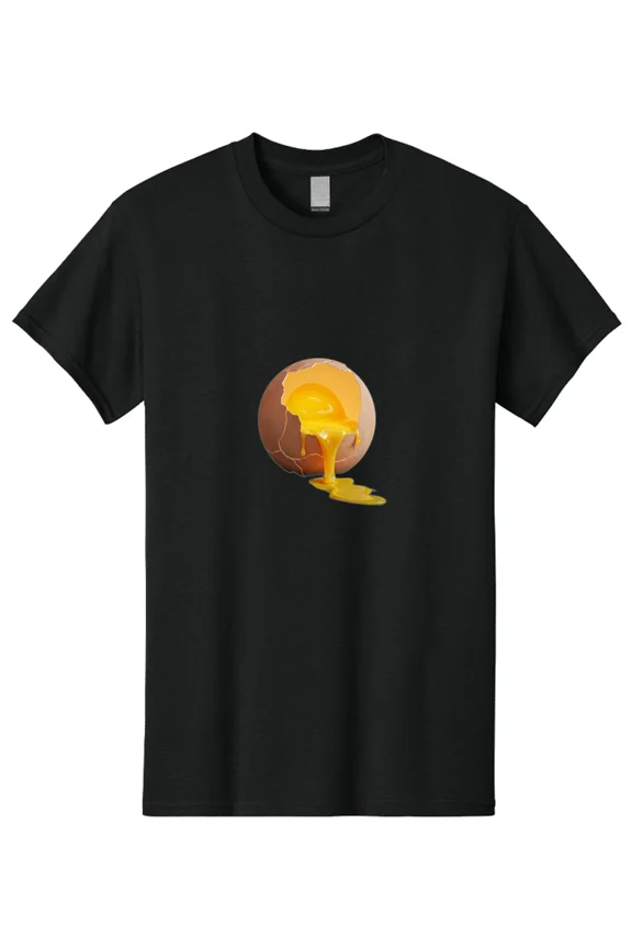 Broken-Egg Mens Graphic Tee, 100% Cotton, Casual Summer Wear